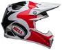 casque bell moto 9s flex hello cousteau reef gloss white red cross