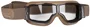 lunettes moto vintage aviator goggle t2 cuir sable chrome jeantet