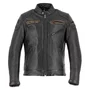 blouson helstons trevor cuir rag marron noir moto vintage homme patchs