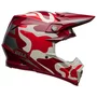 casque bell moto 9 s flex ferrandis mechant gloss red silver rouge