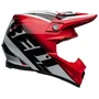 casque bell moto 9 s flex rail gloss red white cross rouge ece 22 06