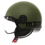 casque momo design fgtr classic mono matt military green black vert