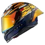 casque nexx x r3r glitch racer orange bleu integral moto sportive