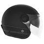 casque nox premium heritage leather noir mat cuir jet biker harley