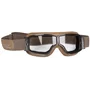 lunettes moto vintage aviator goggle t2 cuir sable chrome jeantet