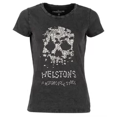 Tee shirt femme Helstons Bones noir