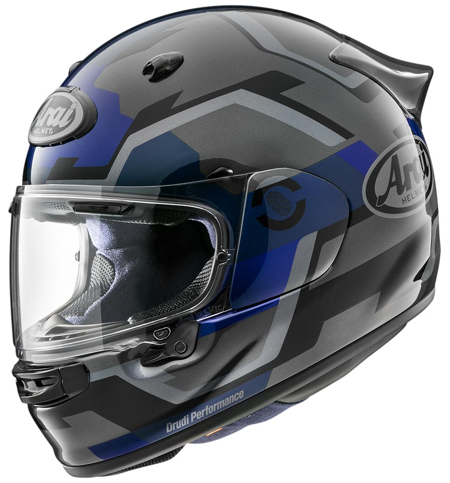 casque arai quantic face blue bleu ece 22 06 integral moto sportive