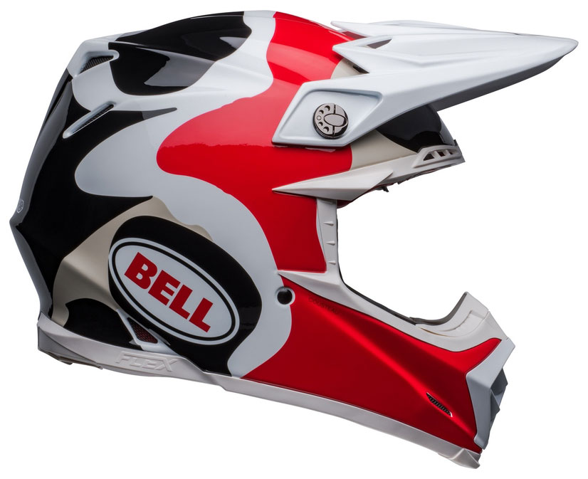 ひし型 BELL（ヘルメット） BELL ベル オフロード ヘルメット Moto-9S Flex Hello Cousteau Reef  マットホワイト/レッド S 通販