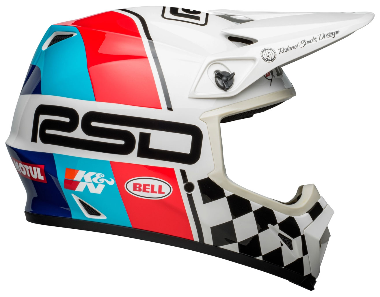 casque bell mx 9 mips rsd the rally gloss white black roland sands