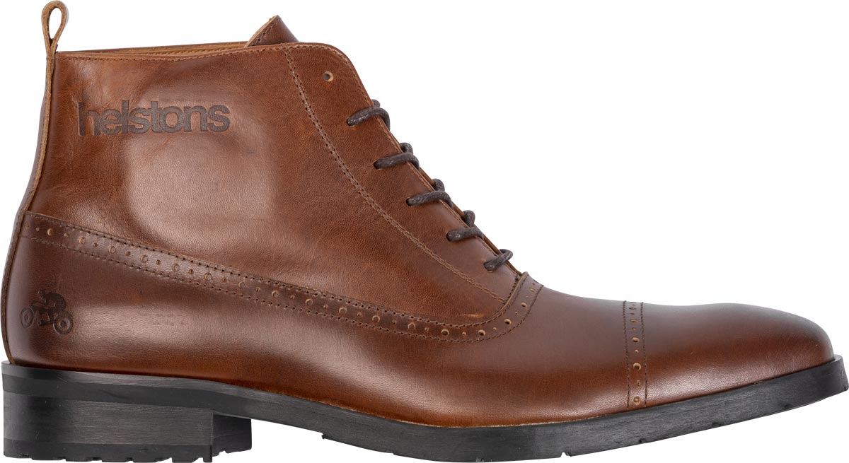 Chaussures Helstons Heroes cuir aniline marron ciré, homme