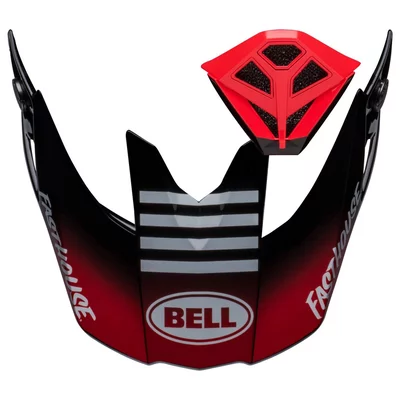 Kit visière et ventilation de bouche Bell Moto 10 Fasthouse Privateer noir rouge