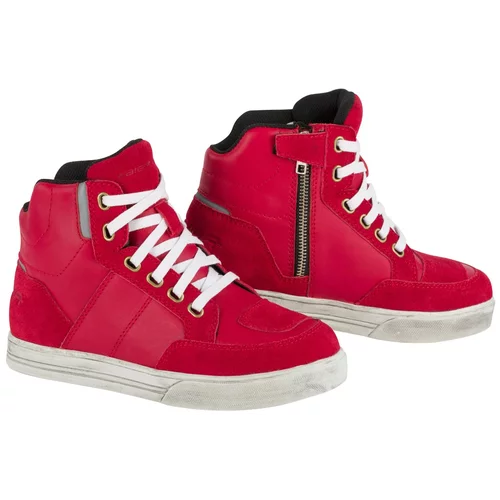 baskets femme segura lady greez rouge red chaussures moto homologuees