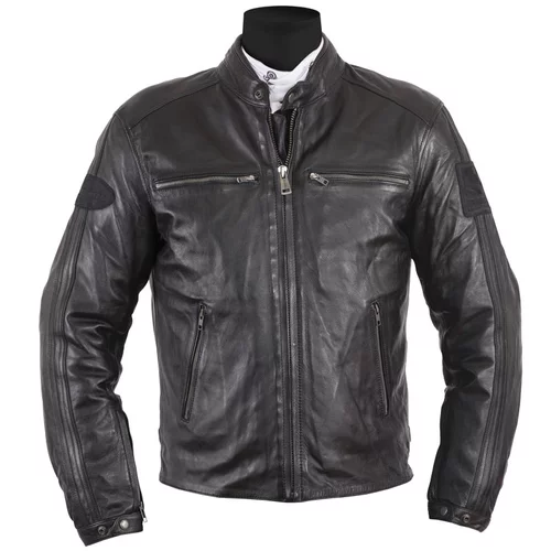 blouson helstons ace cuir rag noir noir harley biker moto custom veste