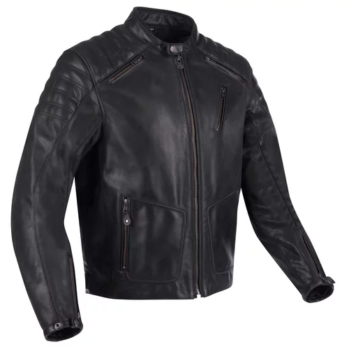 blouson segura angus noir black cuir moto vintage biker homme
