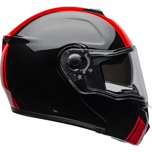casque bell srt modular ribbon black red modulable noir rouge moto