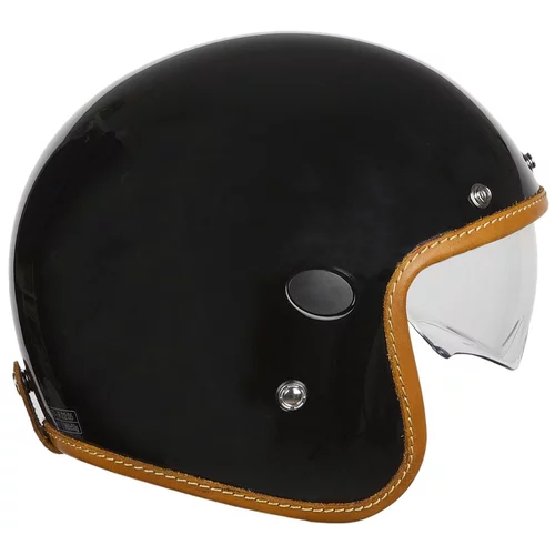 casque helstons naked helmet carbone noir jet moto vintage uni