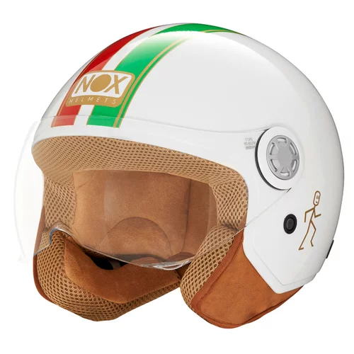 casque nox n210 evo blanc italie scooter femme jet moto