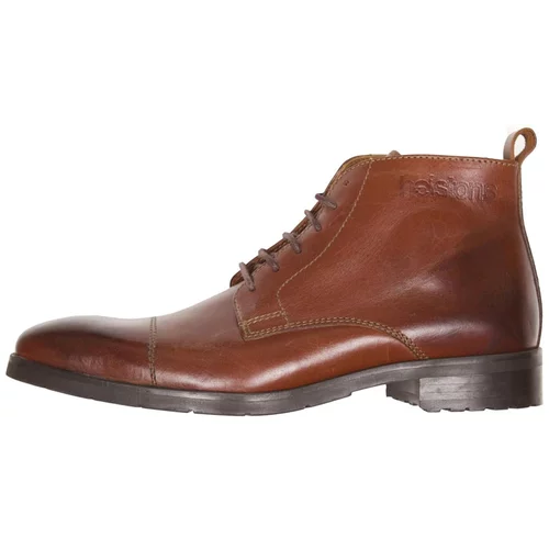 chaussures moto vintage helstons heritage cuir aniline marron cire
