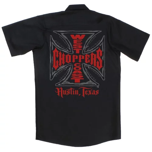 chemise biker west coast choppers og classic workshirt black