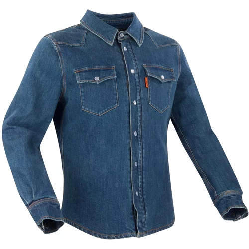 chemise moto kevlar segura terence bleu jean stretch blouson homme