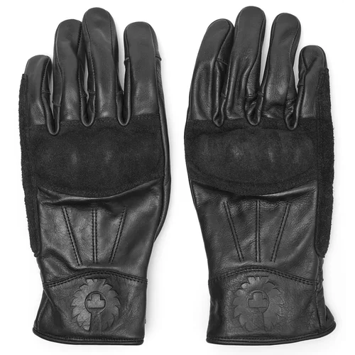 gants belstaff clinch cuir black noir moto vintage haut de gamme
