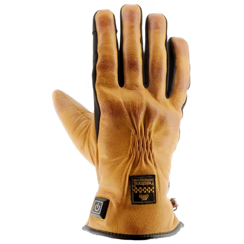 gants chauffants helstons benson heating hiver cuir gold moto vintage