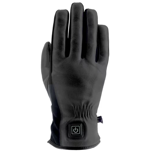 gants femme chauffants helstons nelly heating hiver cuir noir moto
