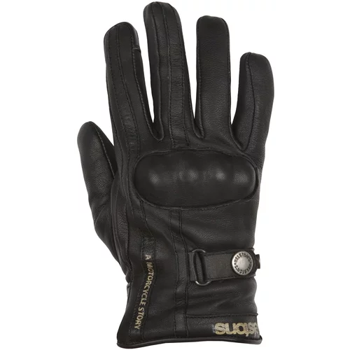 gants femme helstons tinta noir cuir moto vintage hiver