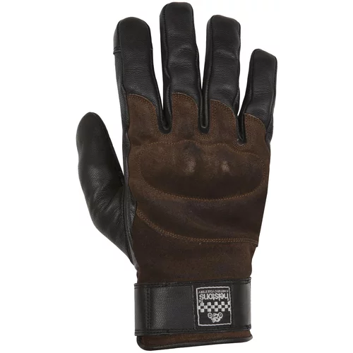 gants helstons glory noir marron cuir moto vintage hiver homme