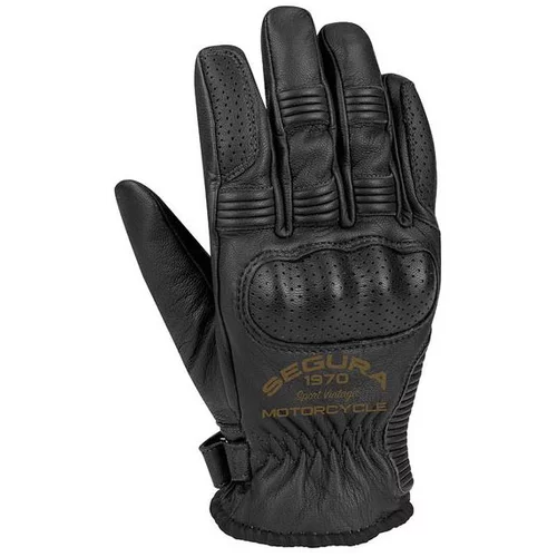 gants segura cassidy noir hiver moto vintage cuir homme