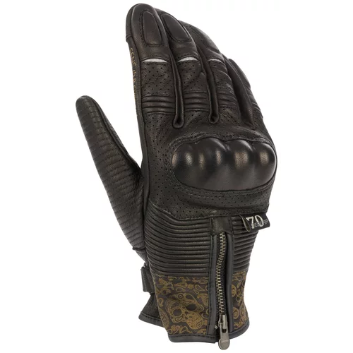 gants segura kano noir homme moto vintage ete cuir perfore coques