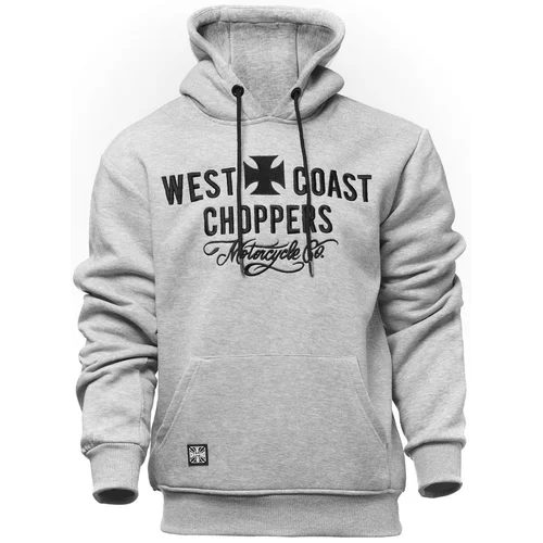 sweat shirt west coast choppers motorcycle co hoody grey gris homme
