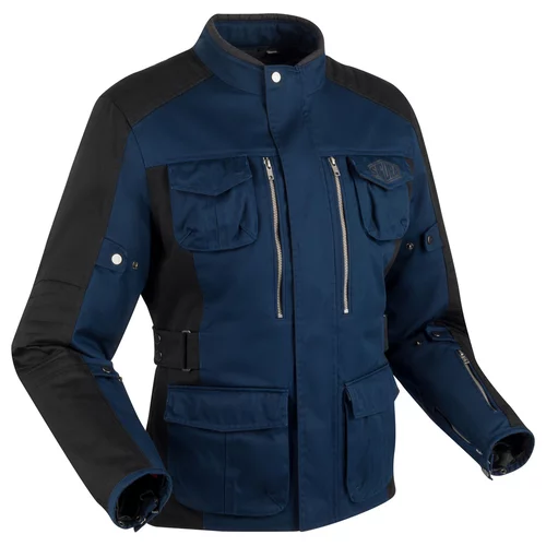 veste segura bora bleu marine noir tissu moto vintage homme stv220