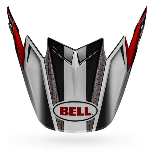 visiere bell moto 9 flex visor hound gloss matte red white black  piece casque