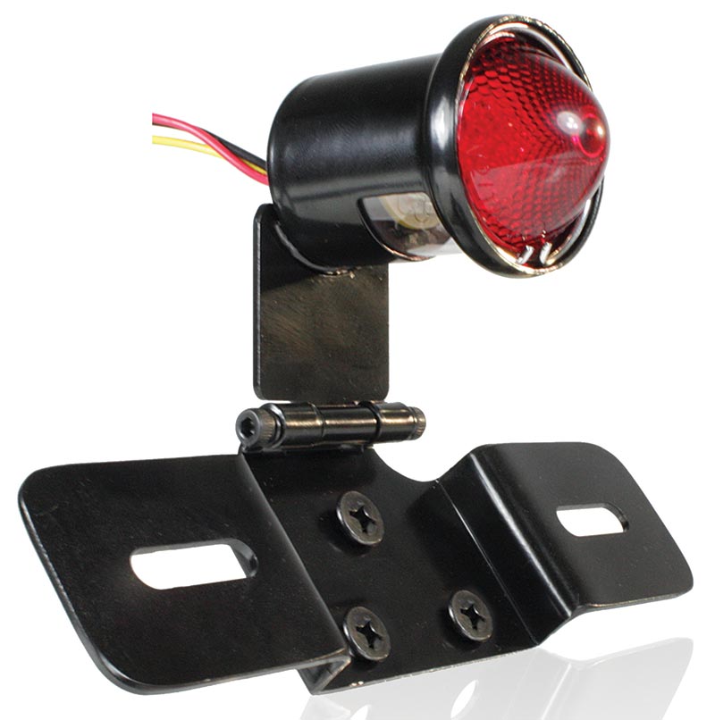 Moto Feu Arri/ère Stop LED avec Support Livr/é avec Rouge et Transparent Lentille