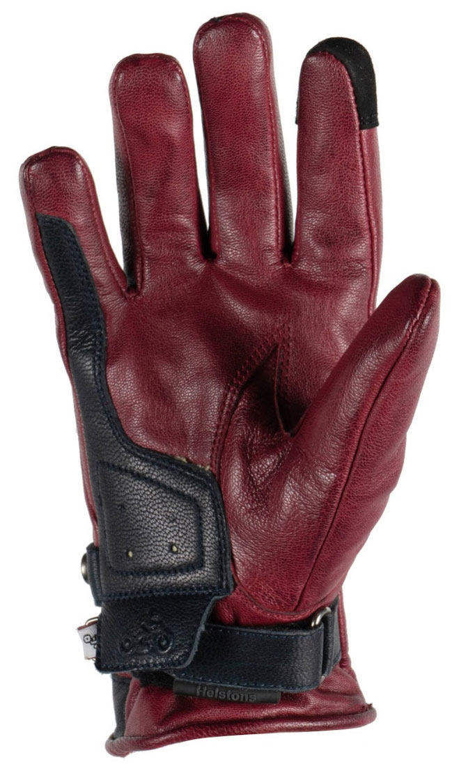 Gants femme chauffants Helstons Nelly heating hiver cuir rouge