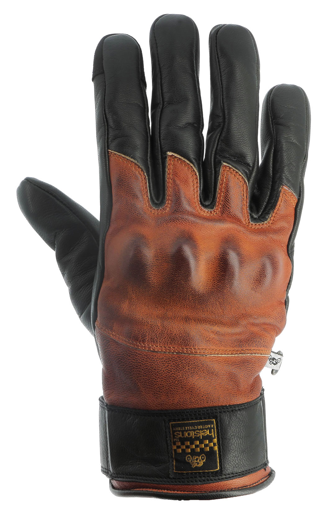 gants helstons glory hiver cuir burning noir moto vintage homme