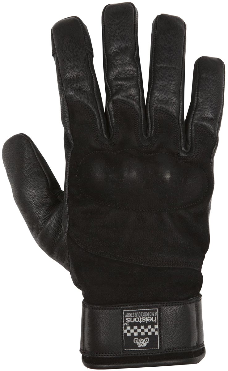 gants helstons glory noir cuir moto vintage hiver homme