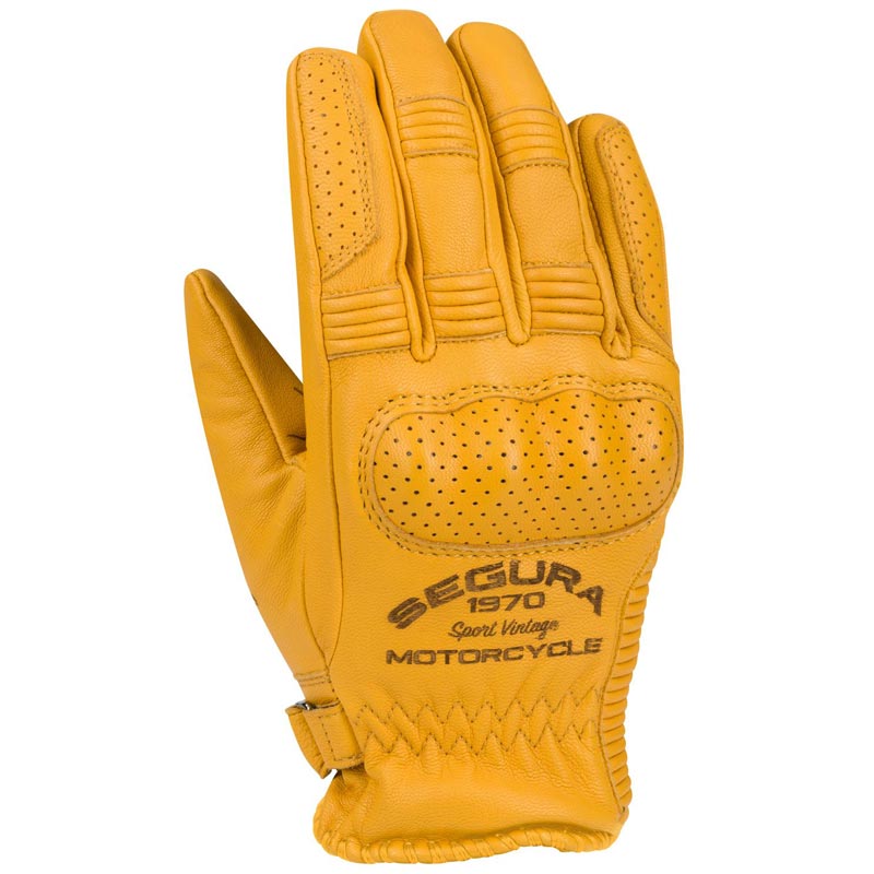 gants segura femme lady cassidy beige jaune moto vintage hiver homologues ce