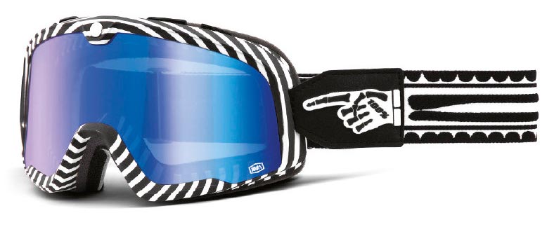 masque moto 100 barstow death spray miroir bleu scrambler