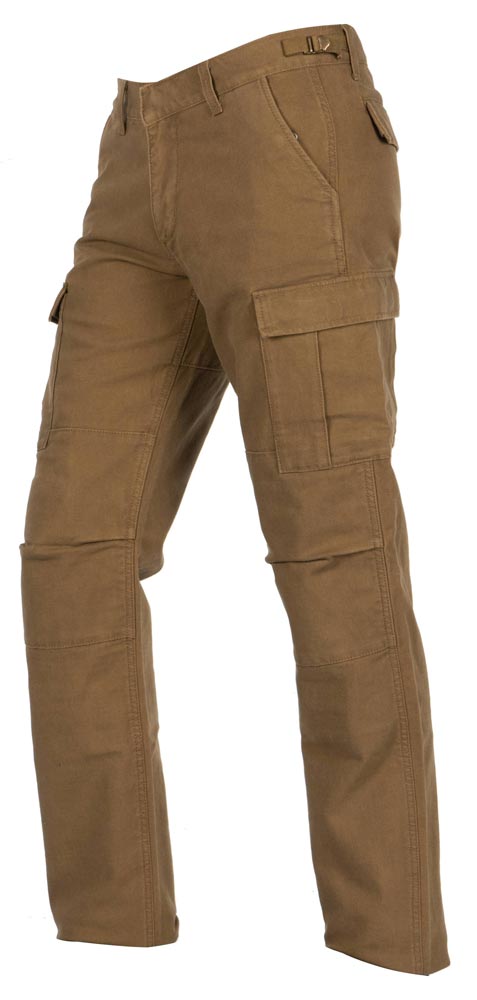 Pantalon Helstons Cargo coton Armalith kaki, pantalon moto