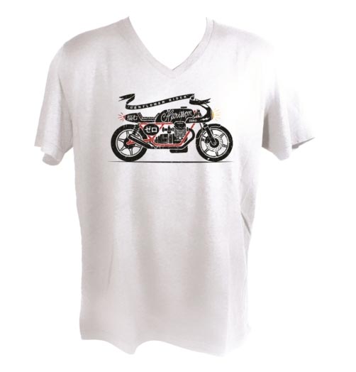 Tee shirt moto Harisson Zero, cafe racer, vintage, homme