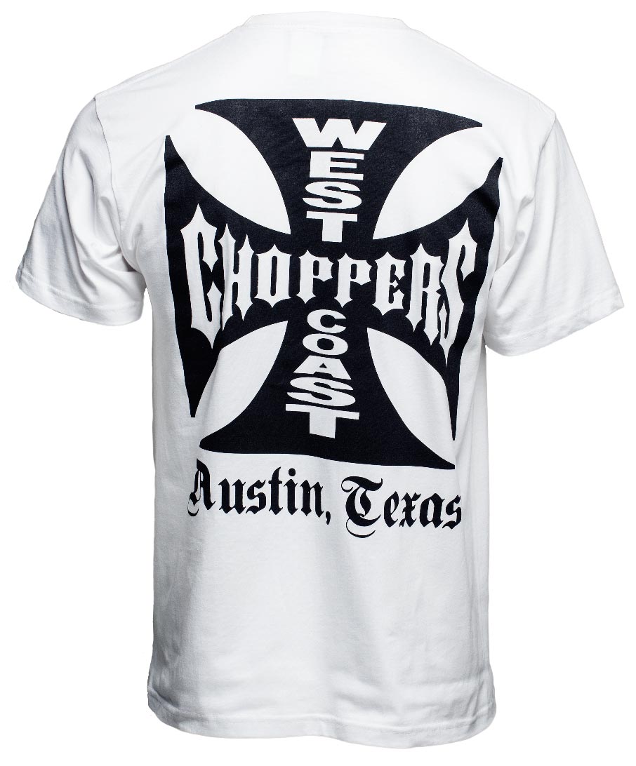 tee shirt west coast choppers og classic atx white biker