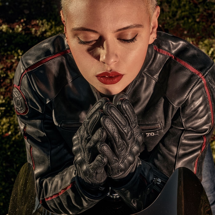 gants segura lady femme moto vintage cuir